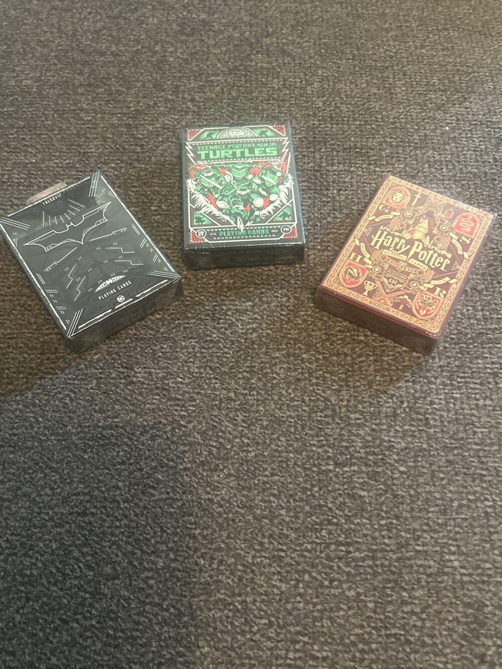 Theory11 Lot 3 Batman Teenage Muntant Horry Potter Premium Sealed Playing Cards